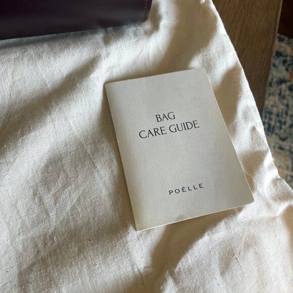 NEW POELLE Carolyn Large Leather Shoulder Tote Bag BROWN - Picture 5 of 10